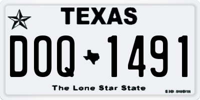 TX license plate DOQ1491