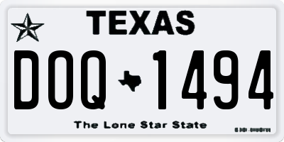 TX license plate DOQ1494