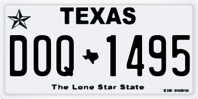 TX license plate DOQ1495