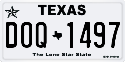 TX license plate DOQ1497