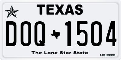 TX license plate DOQ1504