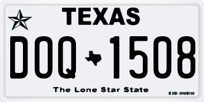 TX license plate DOQ1508