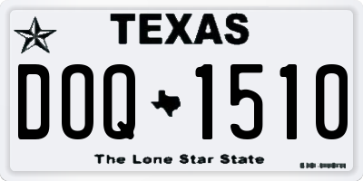 TX license plate DOQ1510