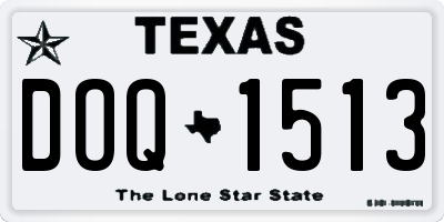 TX license plate DOQ1513