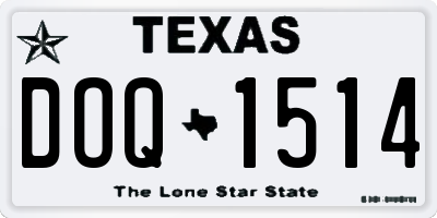 TX license plate DOQ1514