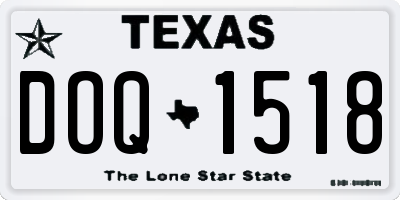 TX license plate DOQ1518