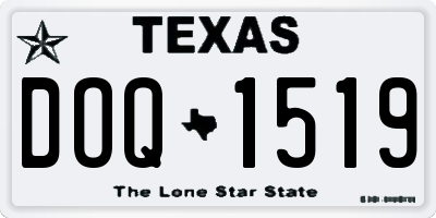 TX license plate DOQ1519