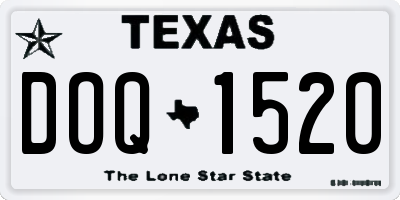 TX license plate DOQ1520
