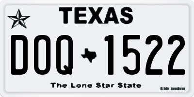 TX license plate DOQ1522