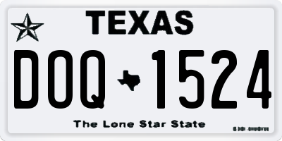 TX license plate DOQ1524