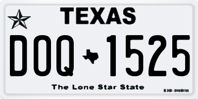 TX license plate DOQ1525
