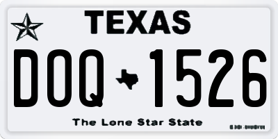 TX license plate DOQ1526