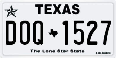 TX license plate DOQ1527