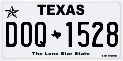 TX license plate DOQ1528