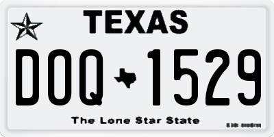 TX license plate DOQ1529