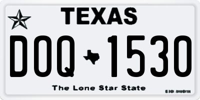 TX license plate DOQ1530