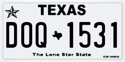 TX license plate DOQ1531
