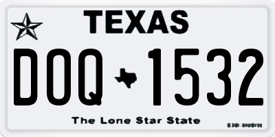 TX license plate DOQ1532