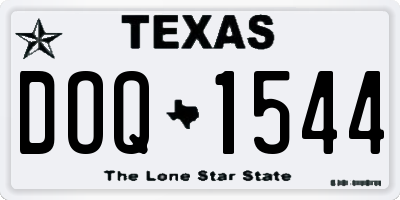TX license plate DOQ1544