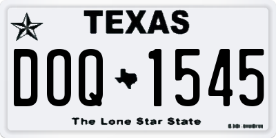 TX license plate DOQ1545