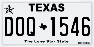 TX license plate DOQ1546