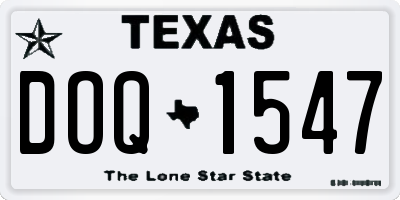 TX license plate DOQ1547