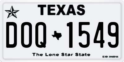 TX license plate DOQ1549