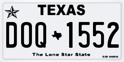 TX license plate DOQ1552
