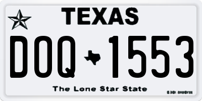 TX license plate DOQ1553