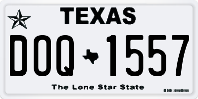 TX license plate DOQ1557