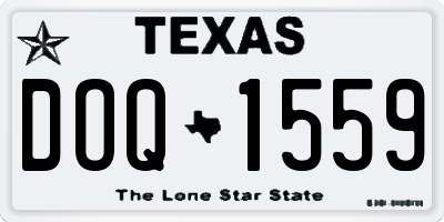 TX license plate DOQ1559
