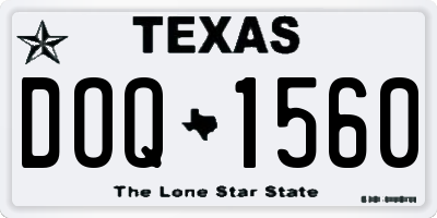 TX license plate DOQ1560