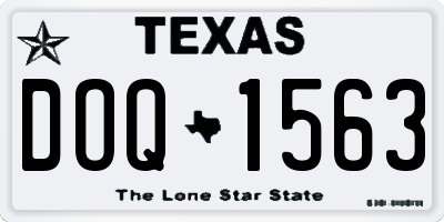 TX license plate DOQ1563
