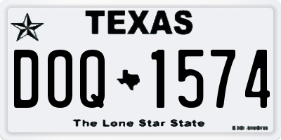 TX license plate DOQ1574