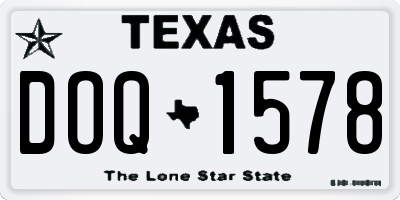 TX license plate DOQ1578