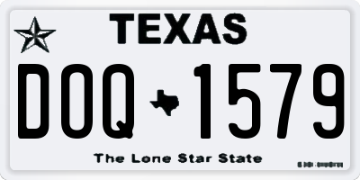TX license plate DOQ1579
