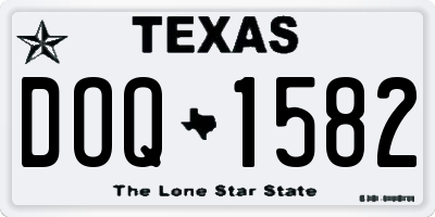 TX license plate DOQ1582
