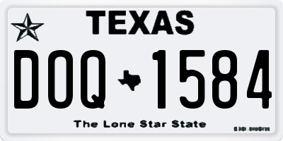 TX license plate DOQ1584