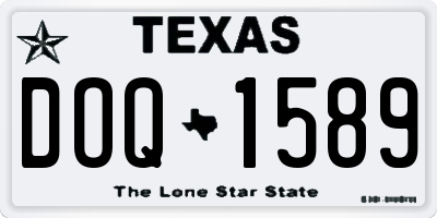 TX license plate DOQ1589