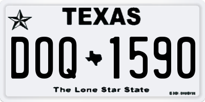 TX license plate DOQ1590