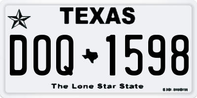 TX license plate DOQ1598
