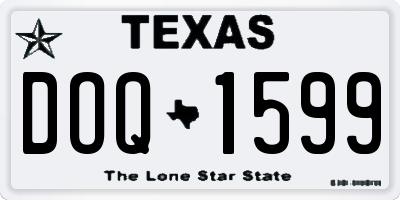 TX license plate DOQ1599