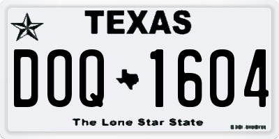 TX license plate DOQ1604