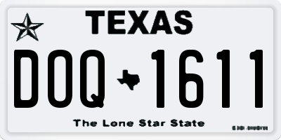 TX license plate DOQ1611