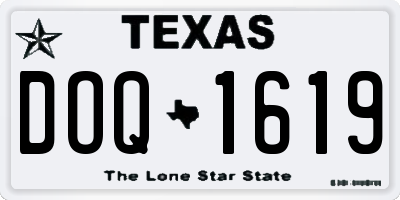 TX license plate DOQ1619