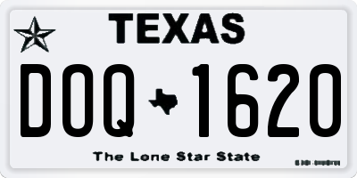 TX license plate DOQ1620