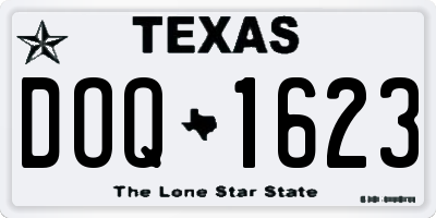 TX license plate DOQ1623