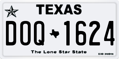 TX license plate DOQ1624
