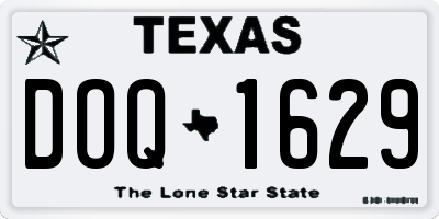 TX license plate DOQ1629