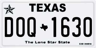 TX license plate DOQ1630